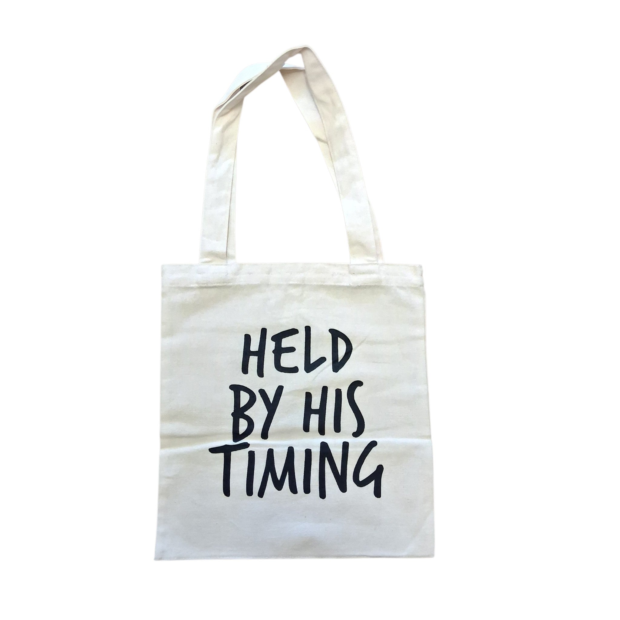 Held By His Timing Tote